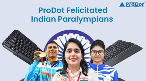 prodot felicitated indian paralympians