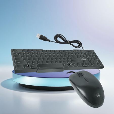 Prodot Standard Superstar 207 -Palm Wireless  Keyboard And Mouse Combo - 2.4GHz Wireless Combo, 104 Keys, Silent  Typing, 4 Hot Keys, Chiclet Keycaps, 4 Button Mouse, 800/1200/1600 Switchable DPI, Durable, Plug & Play for Windows & Mac & Linux